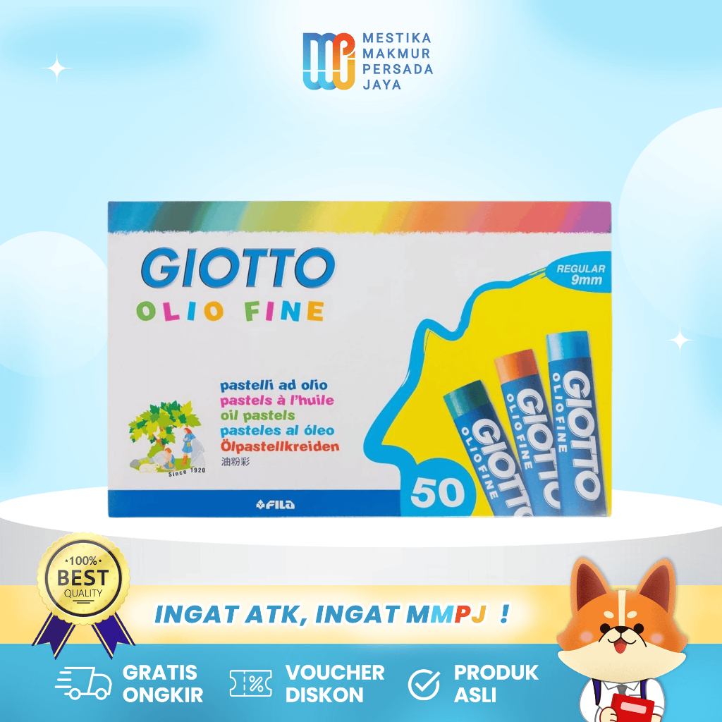 

Giotto Crayon Oil Pastel 50 Warna - Krayon Lengkap Anti Kotor dan Patah 294200