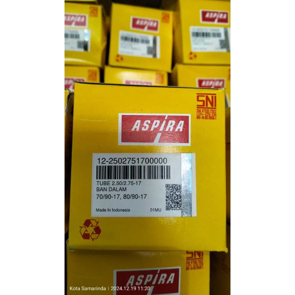 Ban Dalam Aspira Ukuran Ring 17