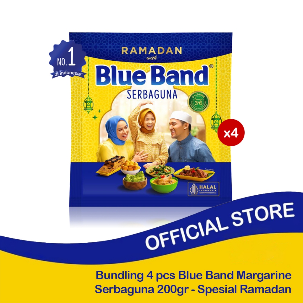 

Bundling 4 pcs Blue Band Margarine Serbaguna 200gr - Spesial Ramadhan