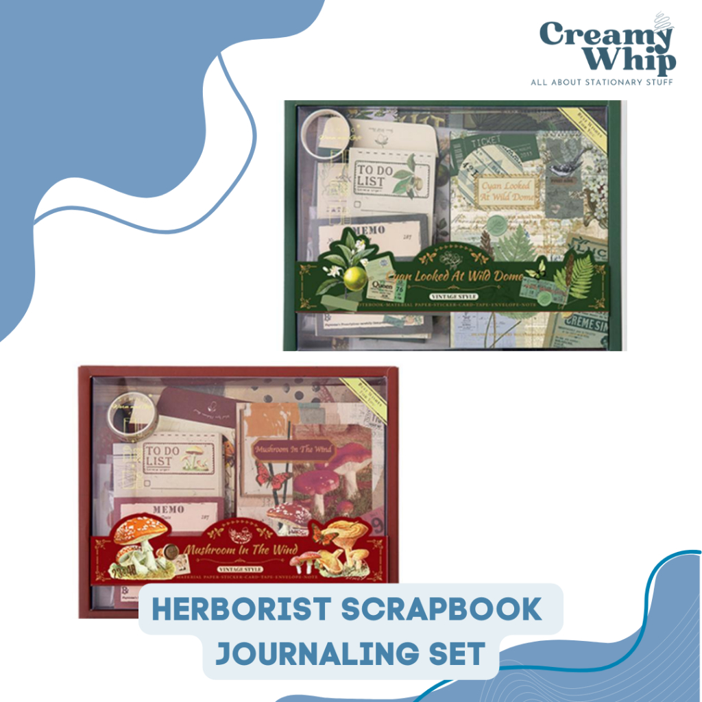 

Floral Scrapbook Journal Set - Herborist Journaling Kit Scrapbook Set Kegiatan Jurnaling Tema Flora