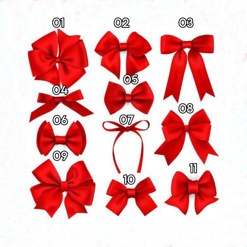 Jepit Rambut Imlek / Bahan Satin Import / Jepit Rambut