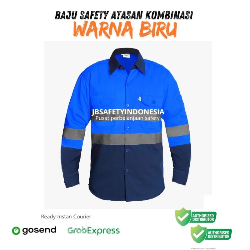 WEARPACK PROYEK SAFETY ATASAN KOMBINASI WARNA BIRU - WEARPACK IMJ