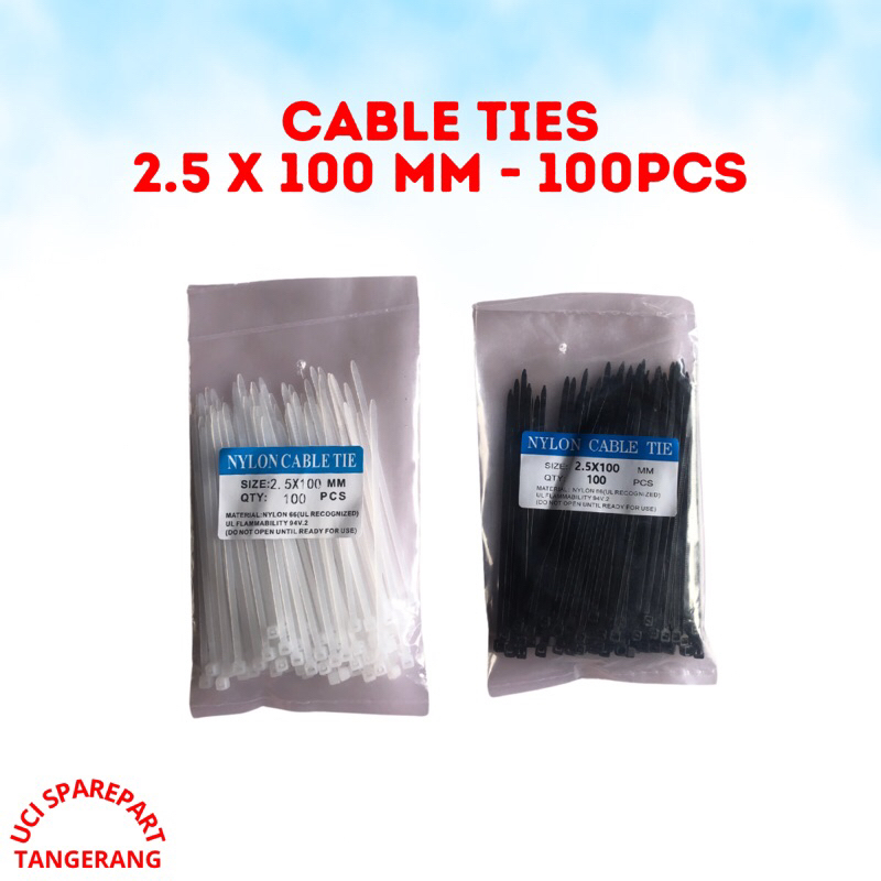 CABLE TIES NYLON 2.5X100mm