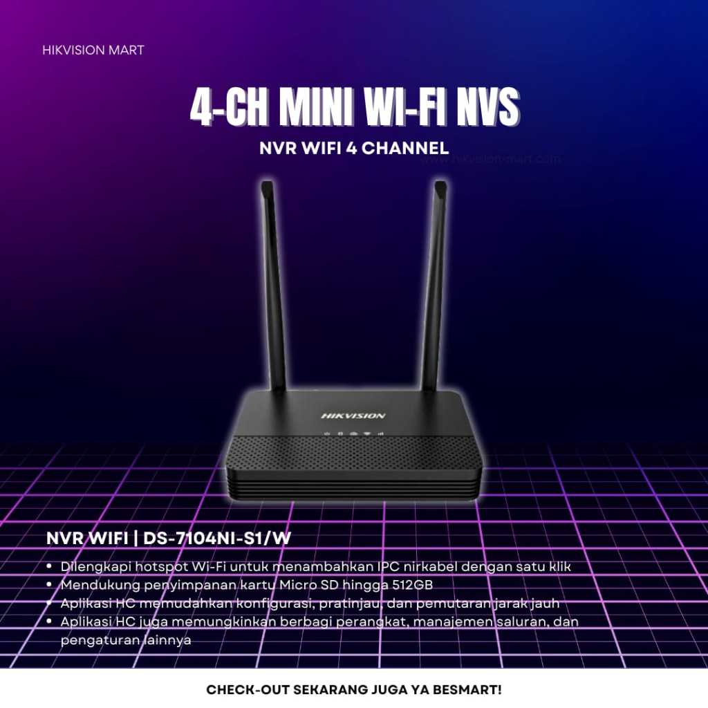 NVR WIFI DS-7104NI-S1/W HIKVISION