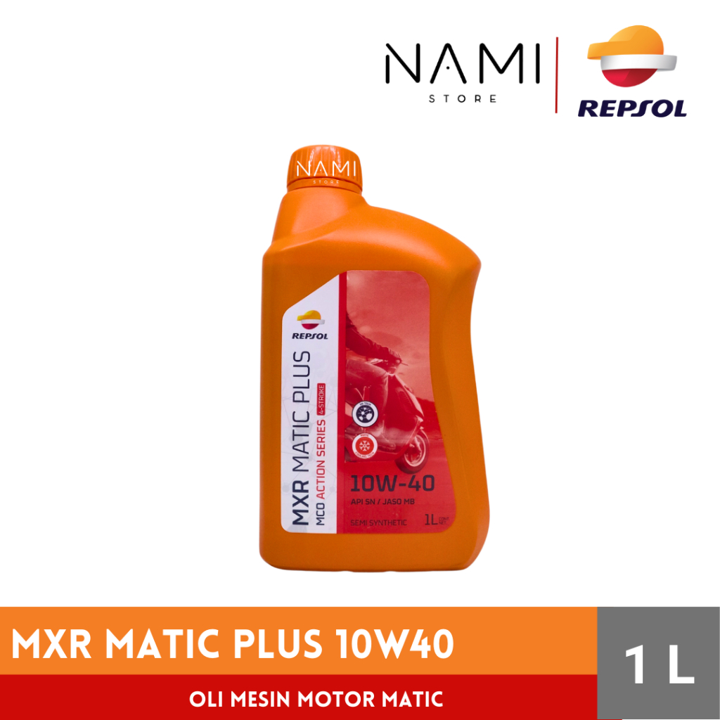 *REPSOL MXR MATIC PLUS 10W40 (1L)* Oli Mesin Motor Matic - Original