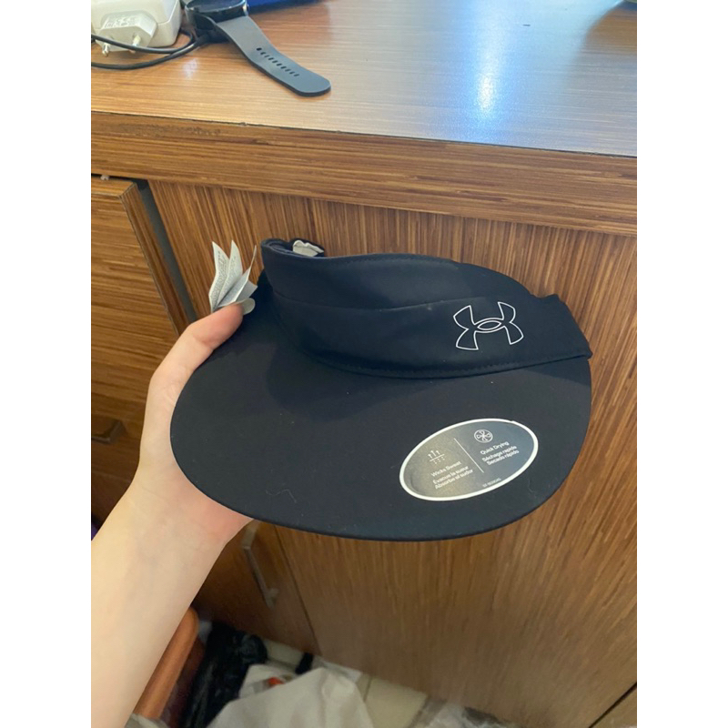 UNDER ARMOUR ORIGINAL Running/Golf Visor Cap/Topi Olahraga Hitam