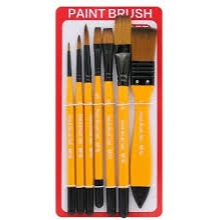 

Kuas Lukis Set M&G Paint Brush 7 in 1 Include Roung & Flat Nilon #ABH978C0