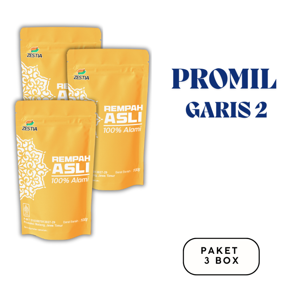 

Zestia Rempah Asli Promil Garis 2 [Paket 3 Box] 100g
