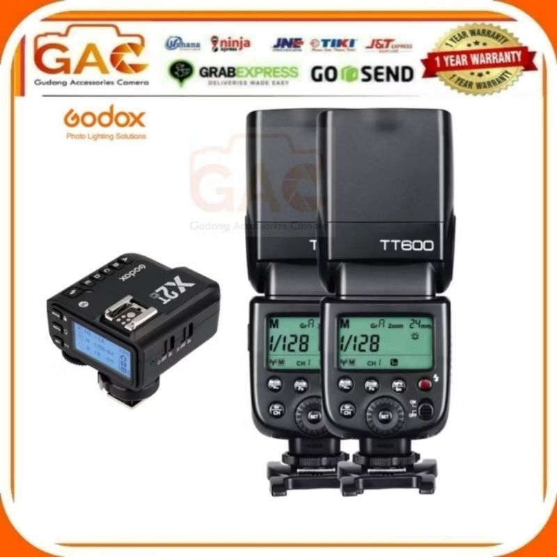 paket GAC 2in1 flash GODOX TT600 + triger godox X2T