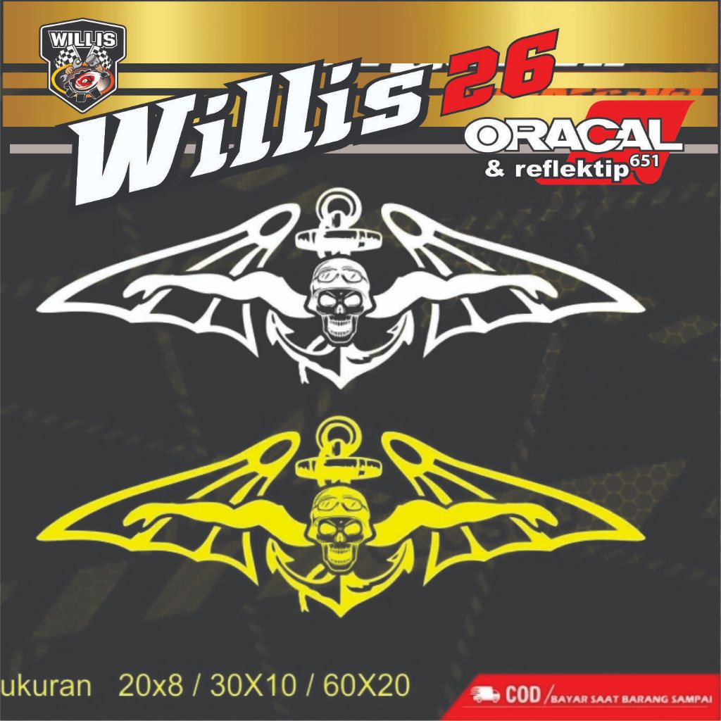 STICKER CUTTING WING SCUBA TNI AL || WING SCUBA DIVER SELAM DASAR TNI AL