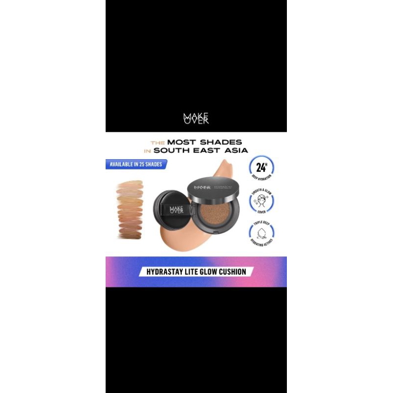 MAKE OVER Healthy Matte Face Bundle : Hydrastay Lite Glow Cushion + Powerstay 24H Matte Powder Found