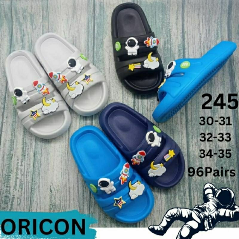ORICON Sandal Sendal Slip On Selop Anak Laki-laki Karakter astronot Terbaru Terkini