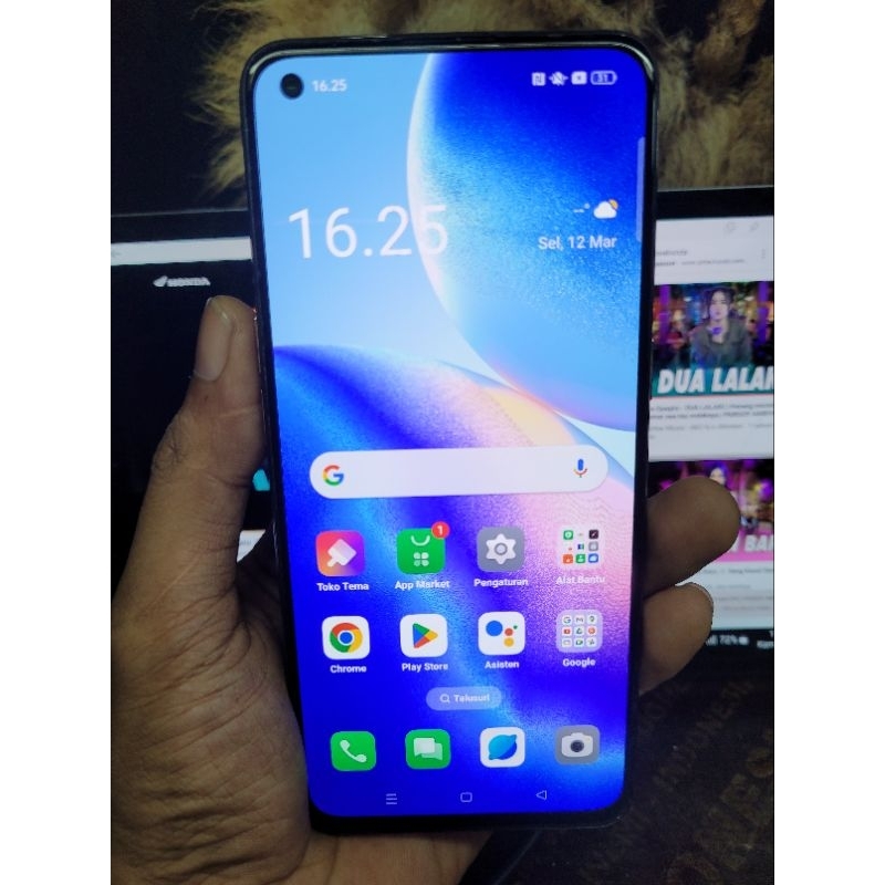 oppo reno 5 4g 8/128gb second original bergaransi