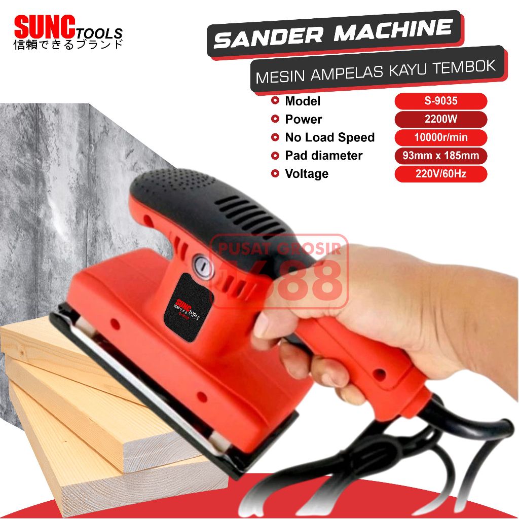 Mesin Amplas Kayu Elektrik Sander Amplas Tembok Listrik Electric Sander