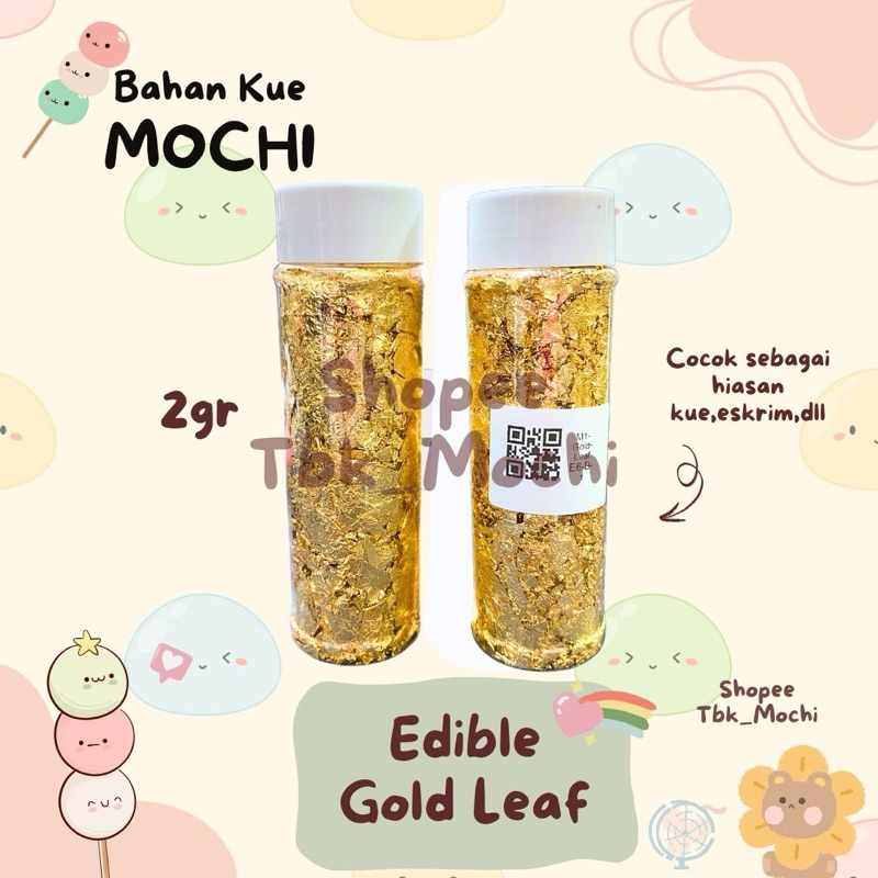 Edible Gold Leaf Flake / Gold Flake / Edible Gold 2gr