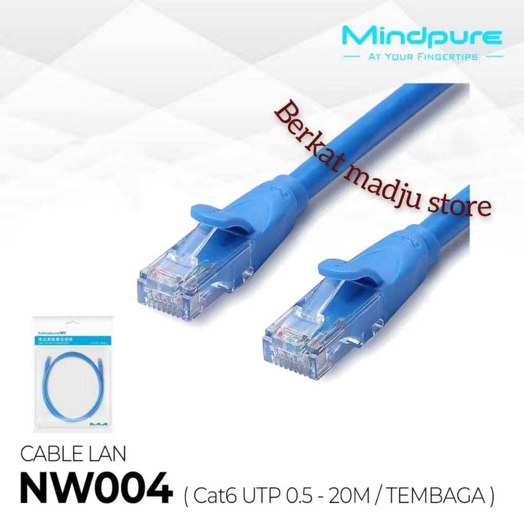 Mindpure NW004 Kabel LAN UTP CAT6 0,5M RJ45 0.5meter 0.5 meter 0.5m 0.5 m KABEL LAN CAT6 COOPER )