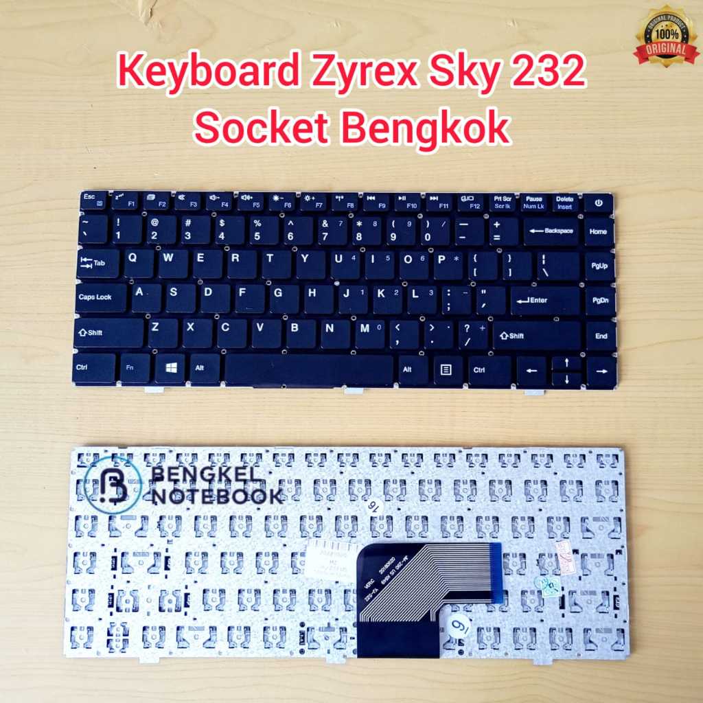Keyboard Zyrex Extreme Sky 232 Sky232 Sky-232 14inci Socket Bengkok