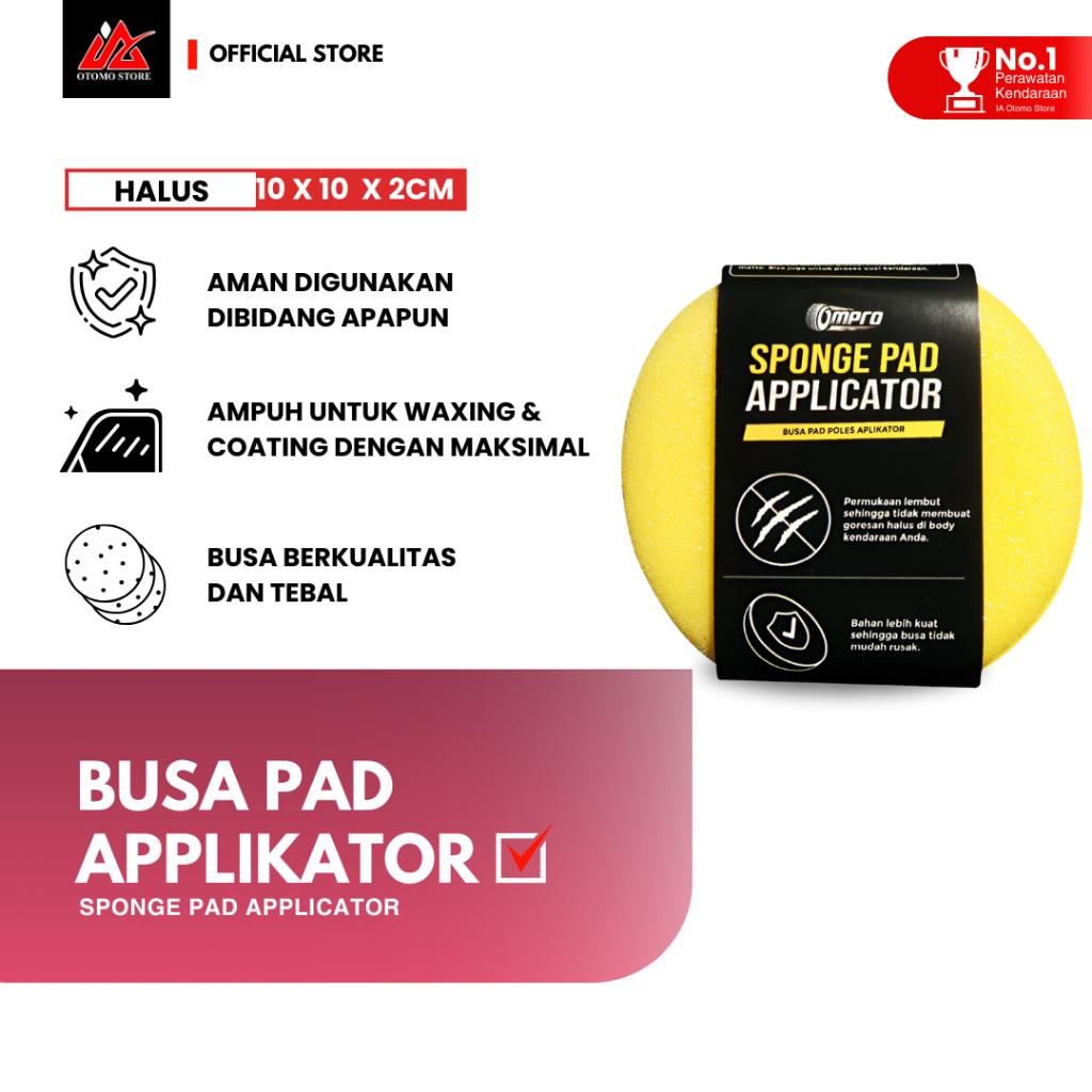 Busa Poles Motor Spons Busa Poles Mini Applicator Busa Poles Mobil Pad Pad Spons Bulat Spons Aplicat