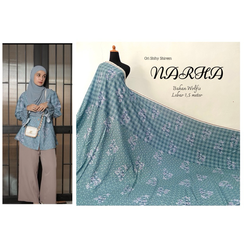Kain Ori Shiren Sungkar Motif Narha Bahan Wolfis