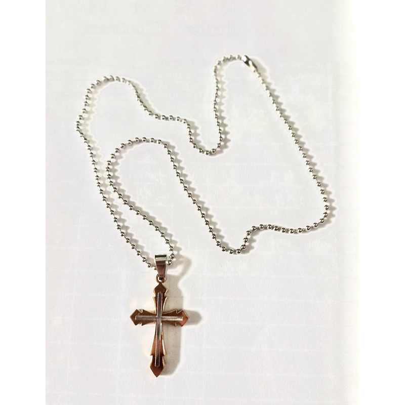 Kalung Salib Kristen titanium