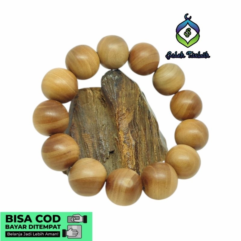 Gelang jumbo kayu Dewandaru dan Nagasari size 18mm asli original