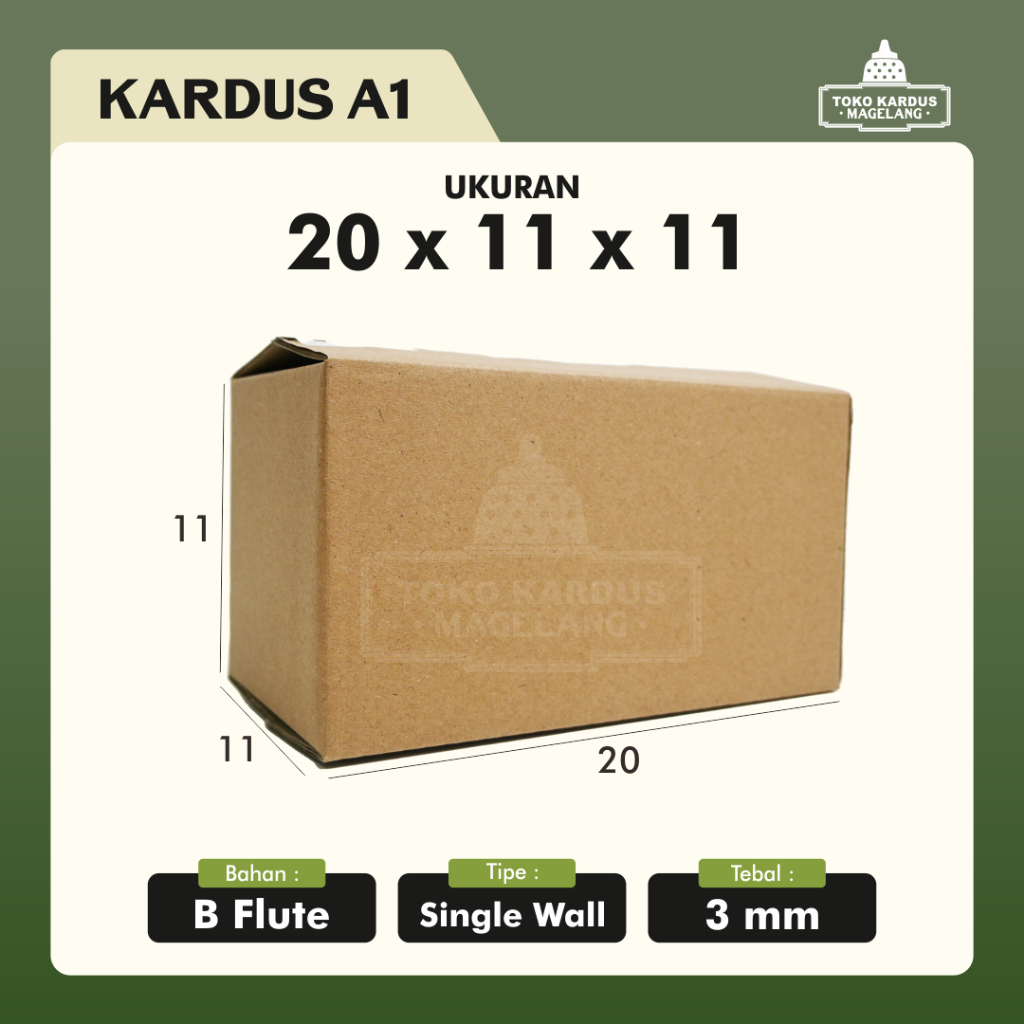 

Kardus Polos Box Karton Murah 20 x 11 x 11