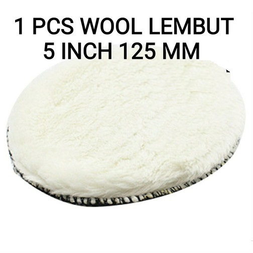 Soft Wool Polishing Polisher 5" 125mm Buffing Pad Perekat Alas Kain menempel Pad Bulu Halus 5 Inch