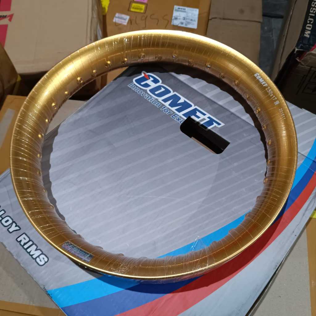 Velg Comet U Shape 250 x 17 Gold / Rim COMET TRAIL Setengah Lingkaran Ring 17 Emas