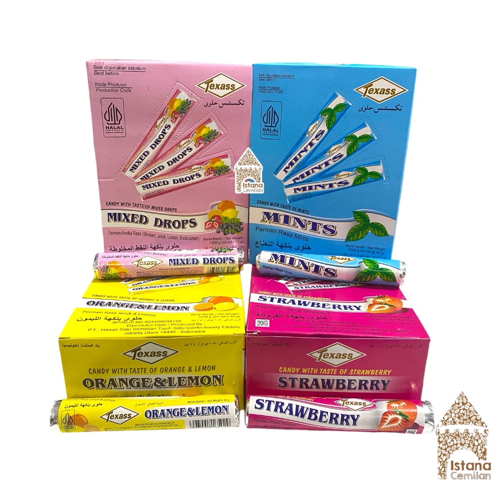 

Texass / Texas Roll Permen Jadul Stick PACK (isi 24 pcs)