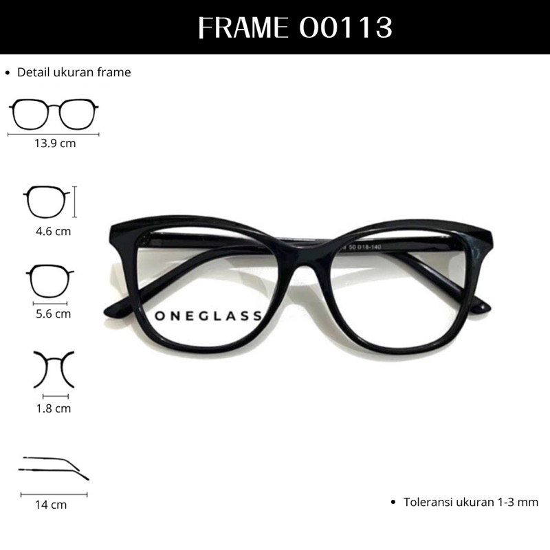 Oneglass- Frame Kacamata O0113 Unisex