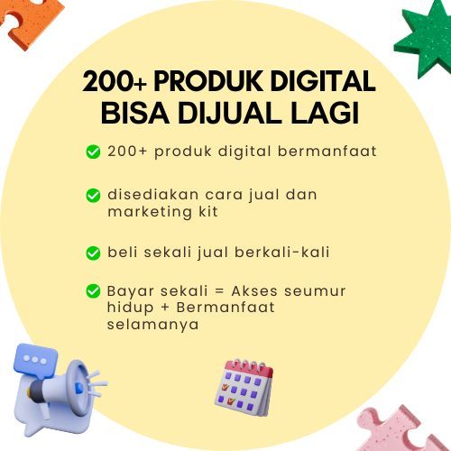 

200++ Produk Digital Siap dijual Kembali