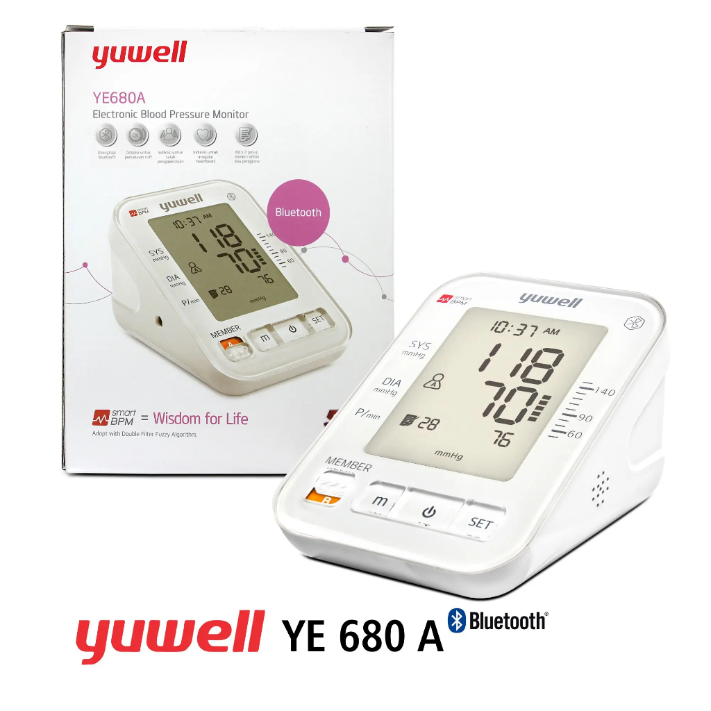 Tensimeter Digital Yuwell YE 680 A With Bluetooth / Tensi Yuwell YE 680A
