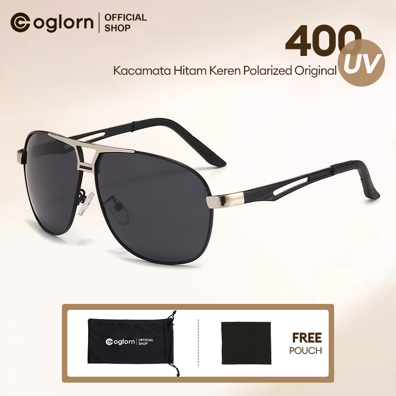 Coglorn Kacamata Hitam Pria Keren Polarized Original Sunglasses Anti silau Kelas Premium