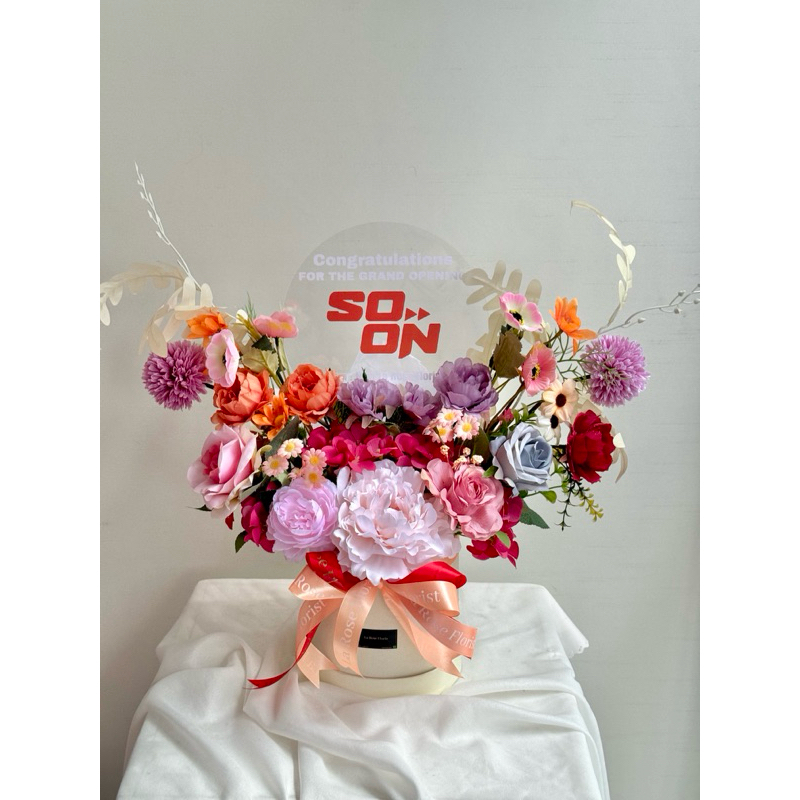 Bloom Box Akrilik Flower/Ucapan/Ulang Tahun/Congratulations