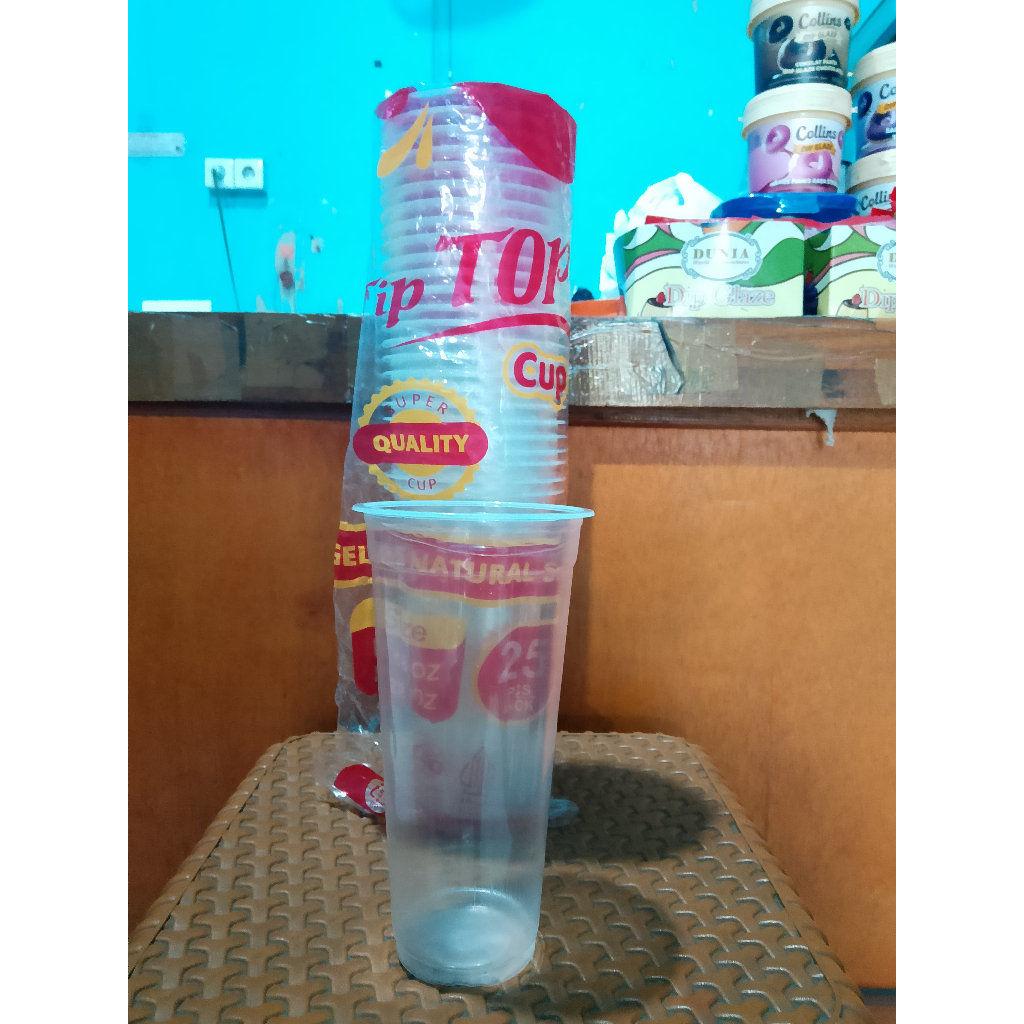 CUP 22oz SLIM tip TOP || GELAS MINUMAN 22oz SLIM