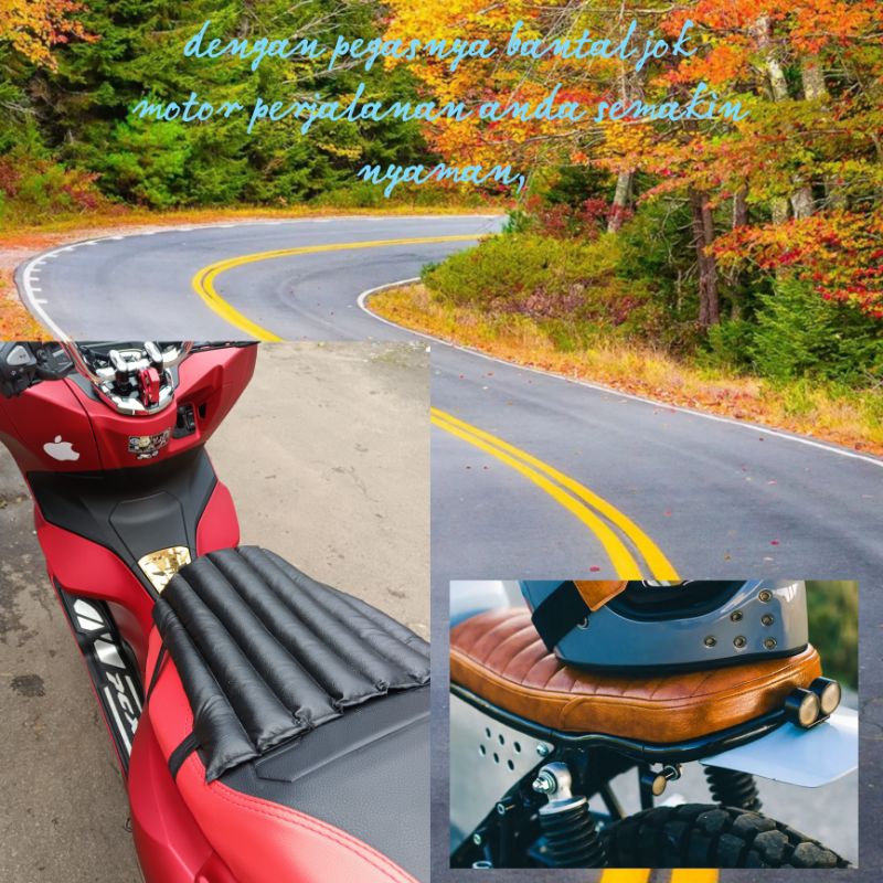 Bantal Alas Jok Motor Super Empuk + Alas Standar Motor, Satu Set Alas Bantal jok motor + Alas Standa