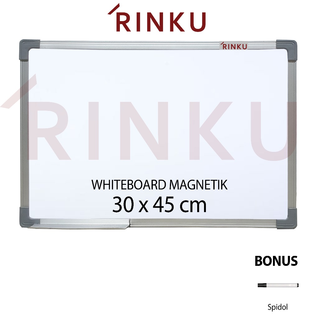 

Papan Tulis Whiteboard Gantung Magnetik Rinku 30x45 cm