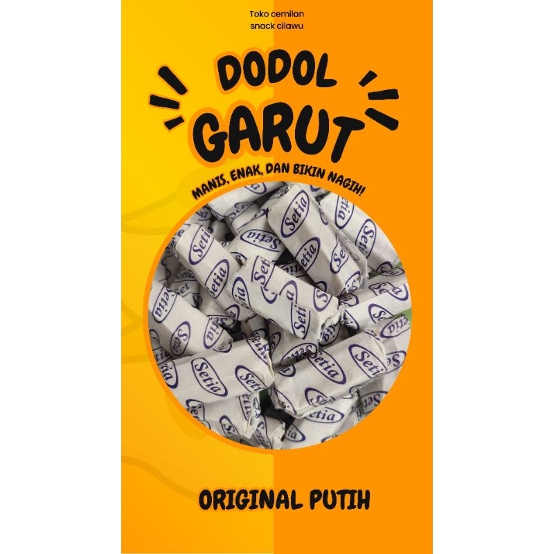 

Dodol garut original putih kemasan 1kg - 250gram