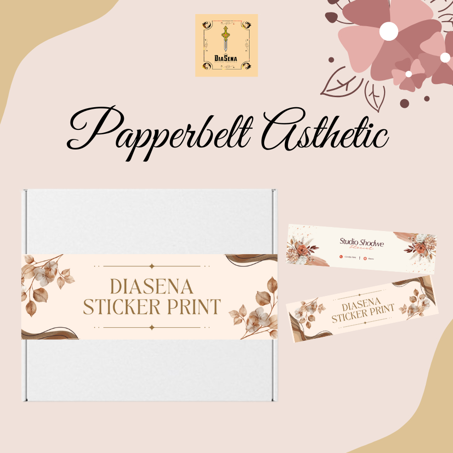

Paper Belt Aesthetic Paper Sleeve Label Segel Box Packaging Paperbelt Murah Diasena