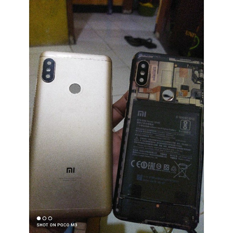 Backdoor original copotan redmi note 5 gold wrap