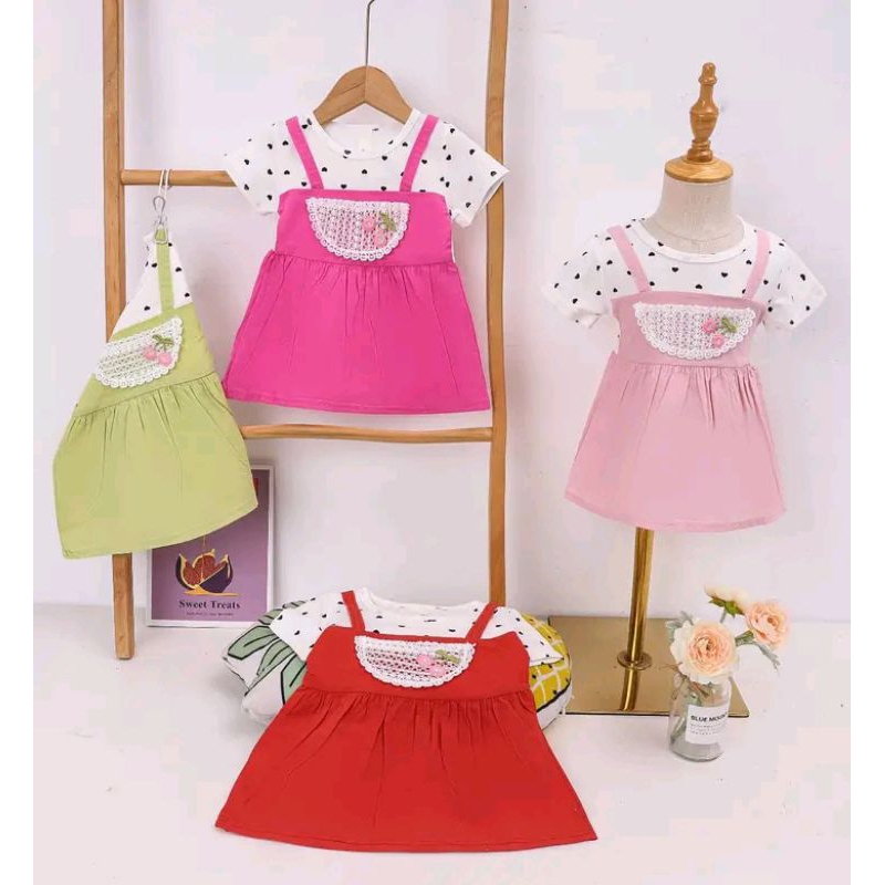 Dress bayi anak perempuan import/gaun anak perempuan import/Baju anak perempuan lucu