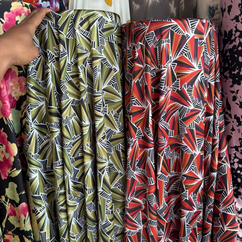 Kain Silk premium motif mewah - kain silk motif - kain silk meteran - kain silk premium - kain satin