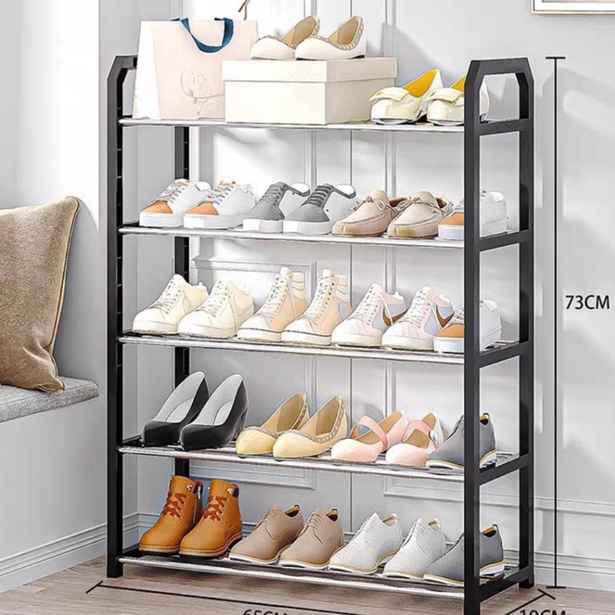 Harga Murah DConfigear 5 Layers Minimalis Rak Sepatu Besi Stainless Bertingkat Rak Sandal Dan Sepatu