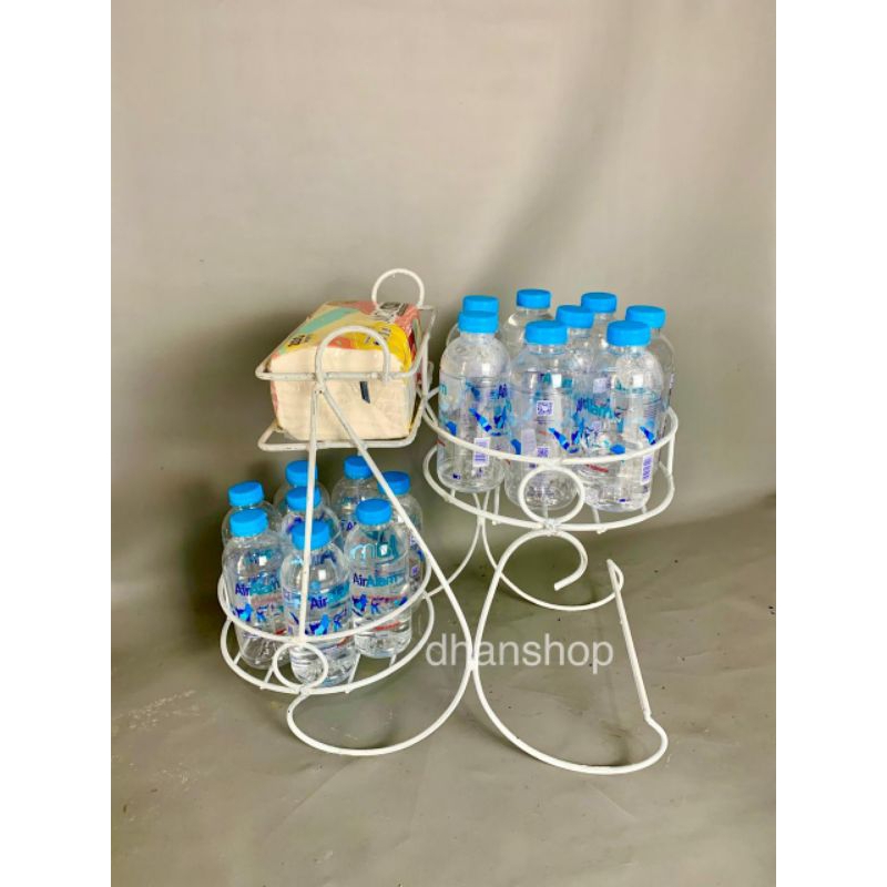Rak botol / rak tisu/ rak aqua gelas susun 2