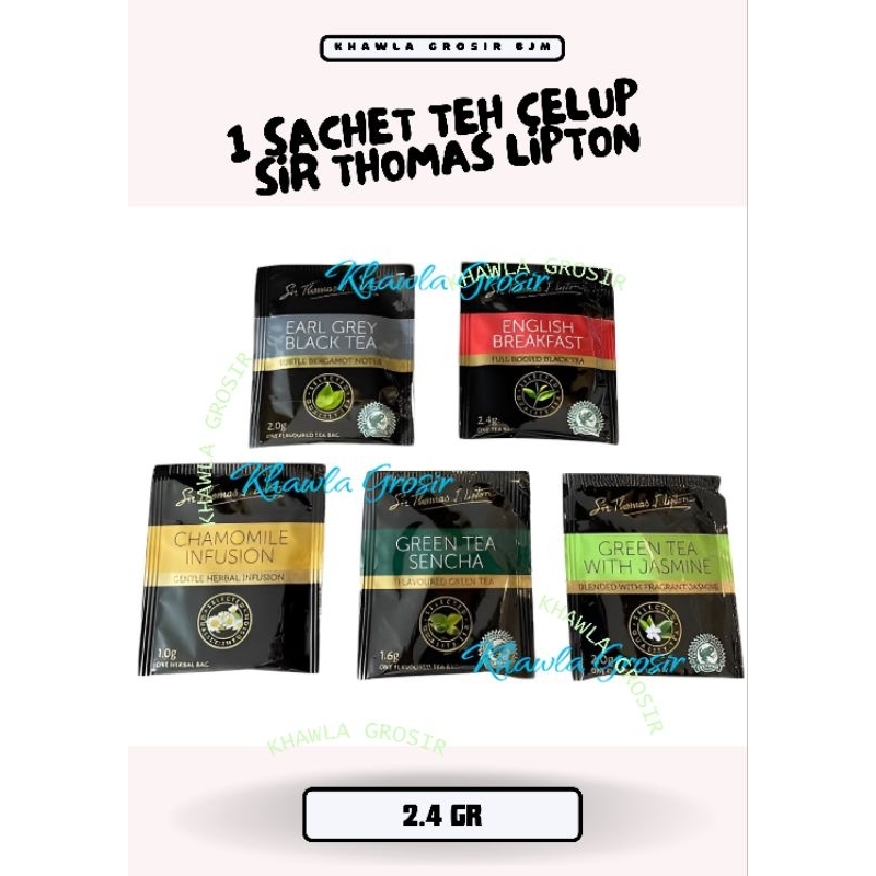 

KALSEL TEA BAGS CHAMOMILE TEH CELUP INFUSION SIR THOMAS LIPTON DIJUAL PER SACHET 2.4 GR