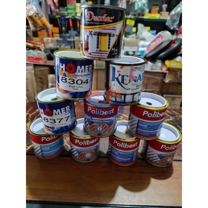 Polibest cat dasar kayu besi kaleng 100cc / cat kayu besi polibest 100 cc / cat minyak kusen / cat b