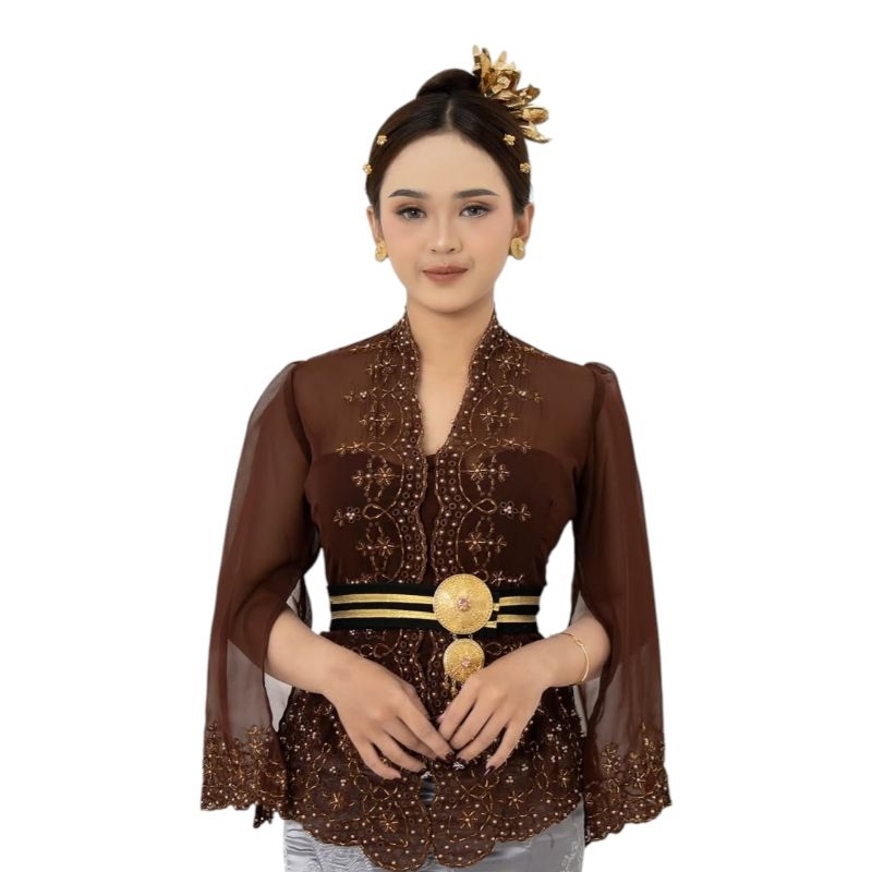 Kebaya Bordir Payet Lengan Pecah Bali