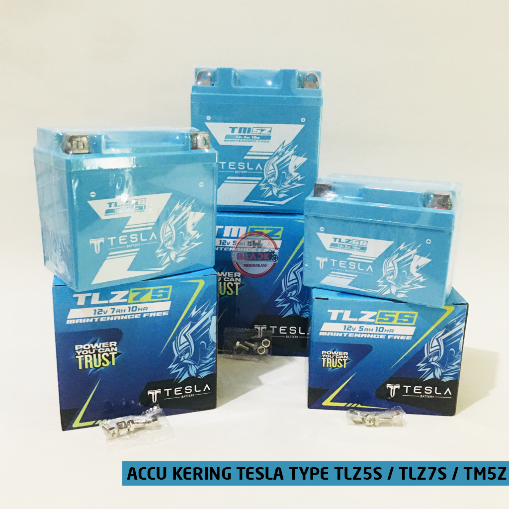 Aki Kering Tesla 5 Ampere 7 Ampere Aki Tesla 5A 7A Beat Vario 110 Scoopy Grand Supra Karisma