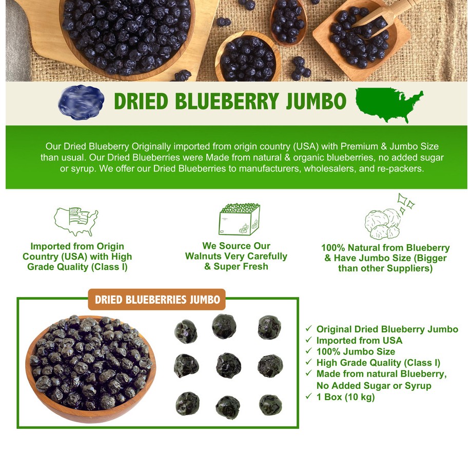 

RB Dried Blueberry - Buah Blueberi Kering