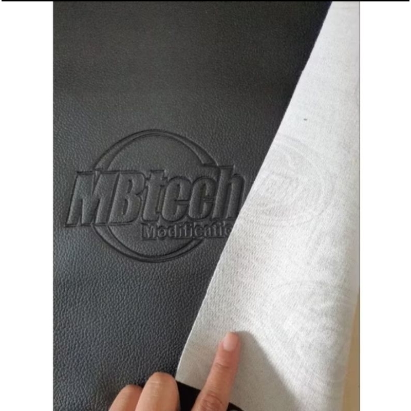 kulit jok motor lembaran mbtech logo - kulit jok lembaran mbtech polos - cover jok mbtech kulit jeru